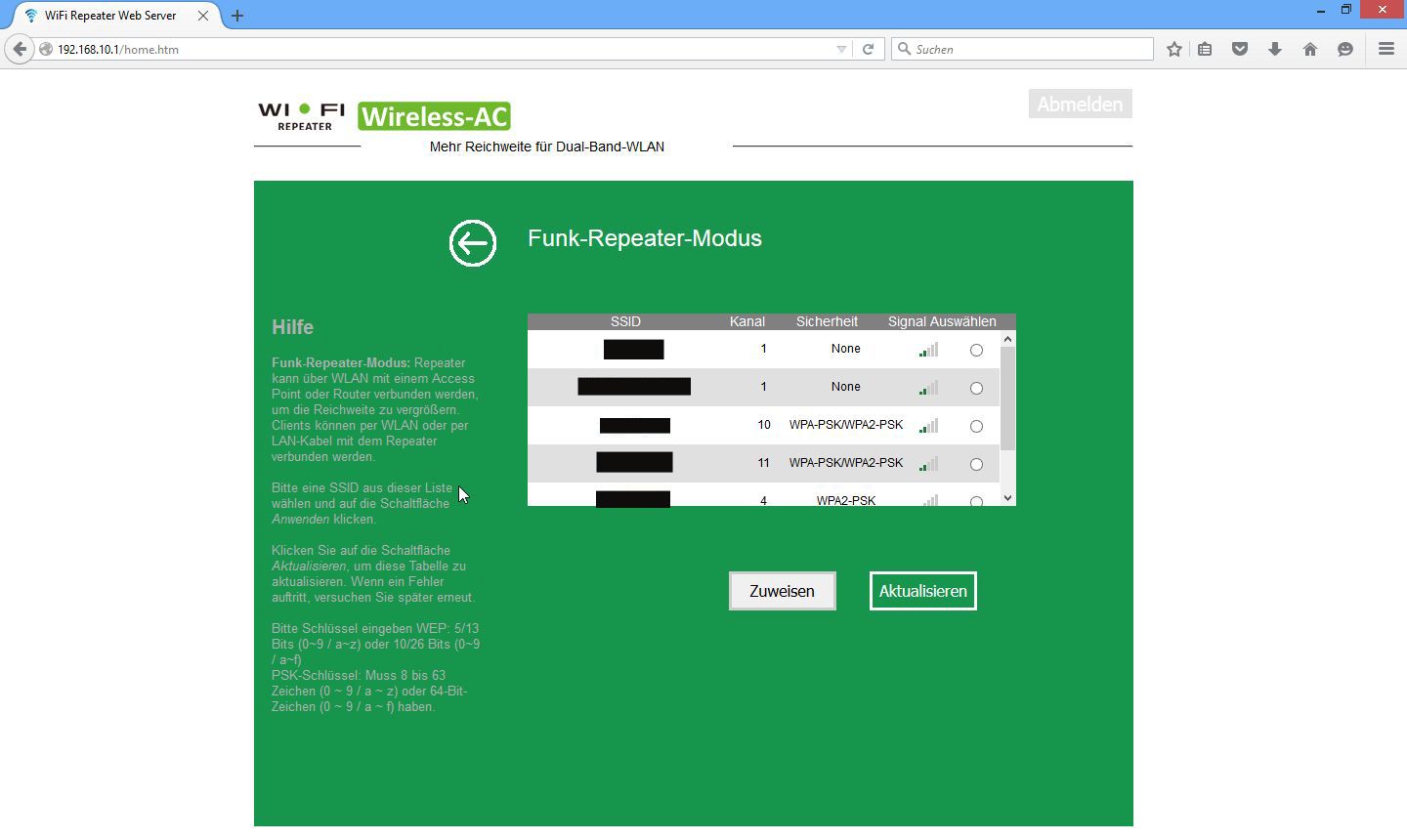 WLR-750 AC WLAN suche